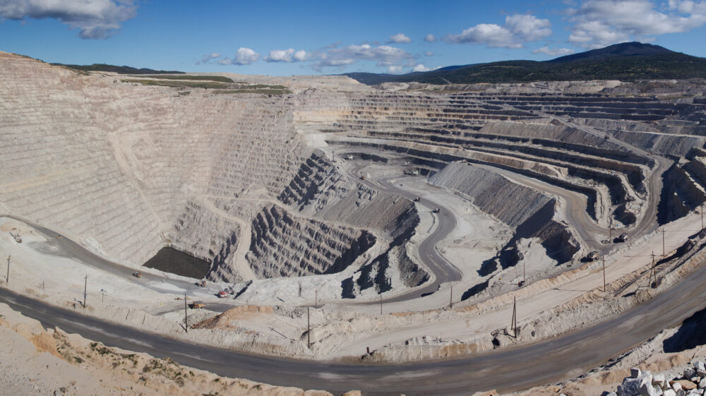 Panoramic view of copper mine