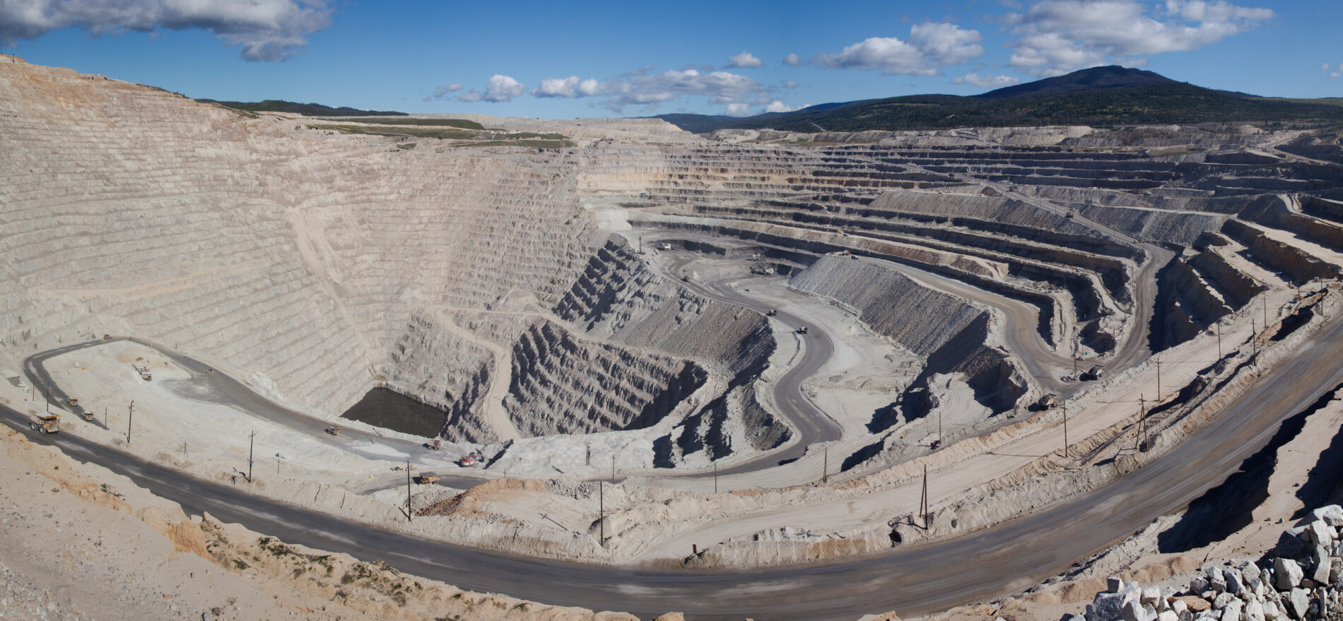 Panoramic view of copper mine