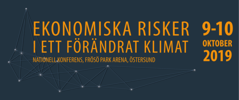Ekonomiska risker i ett förändrat klimat konferens banner
