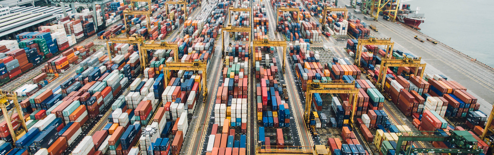 Containers at port