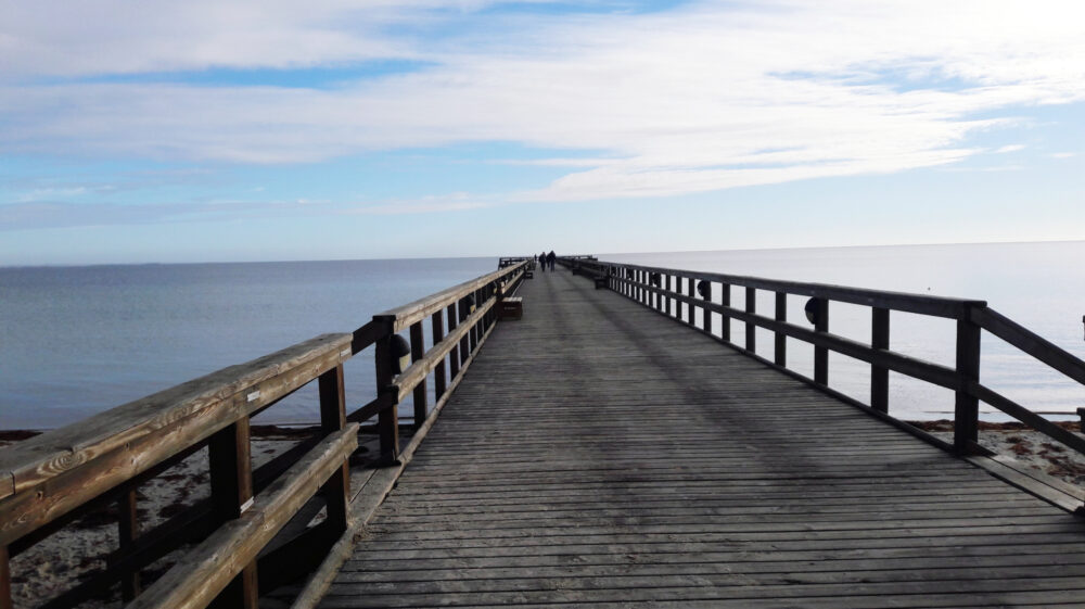 Pier Over Sea Against Sky in Kristianstad, Sweden.