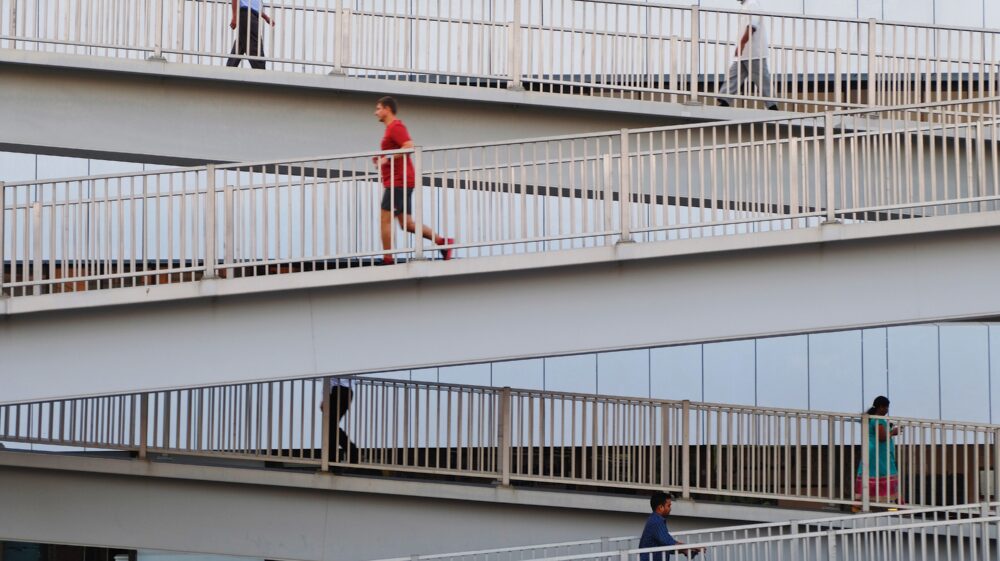 Pedestrian walkway in Dubai