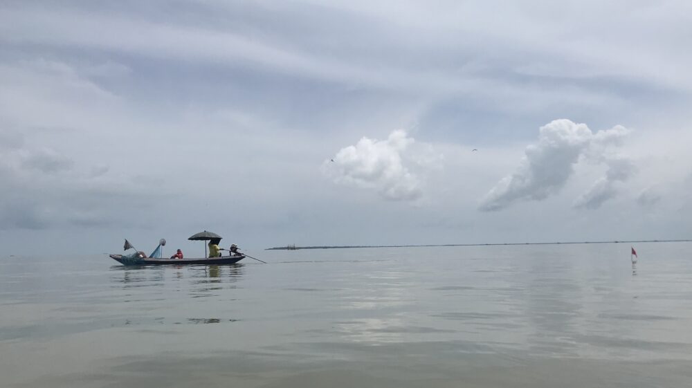 Fishing boat on water, Pak Phanang, Thailand