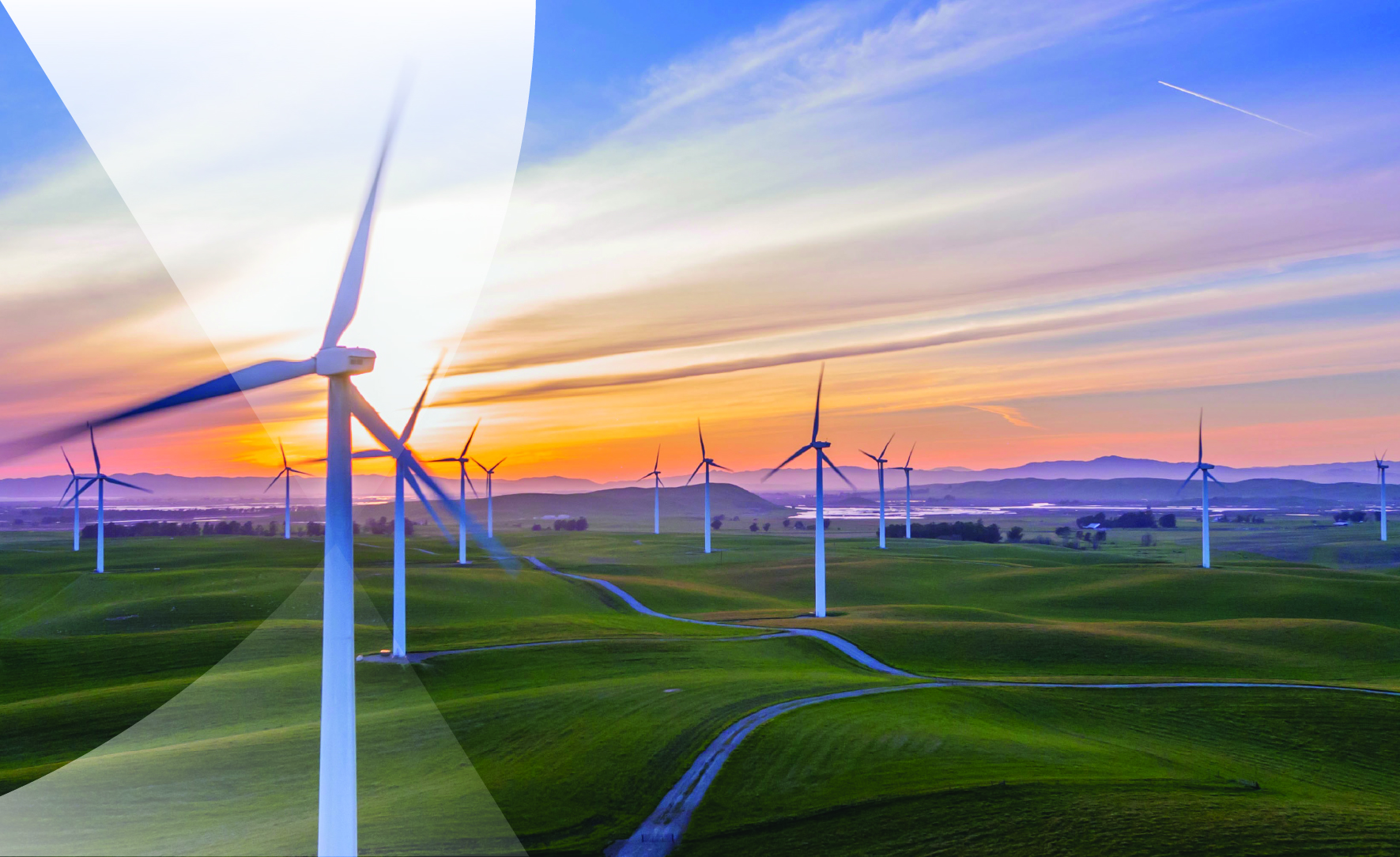 wind turbines with overlay