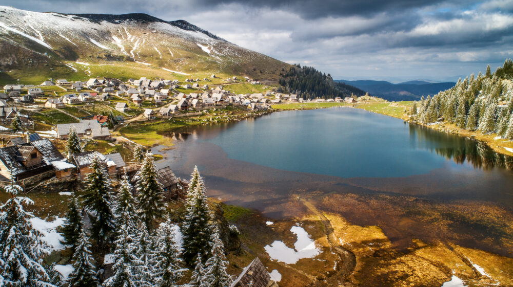Winter landscape in Bosnia and Herzegovina