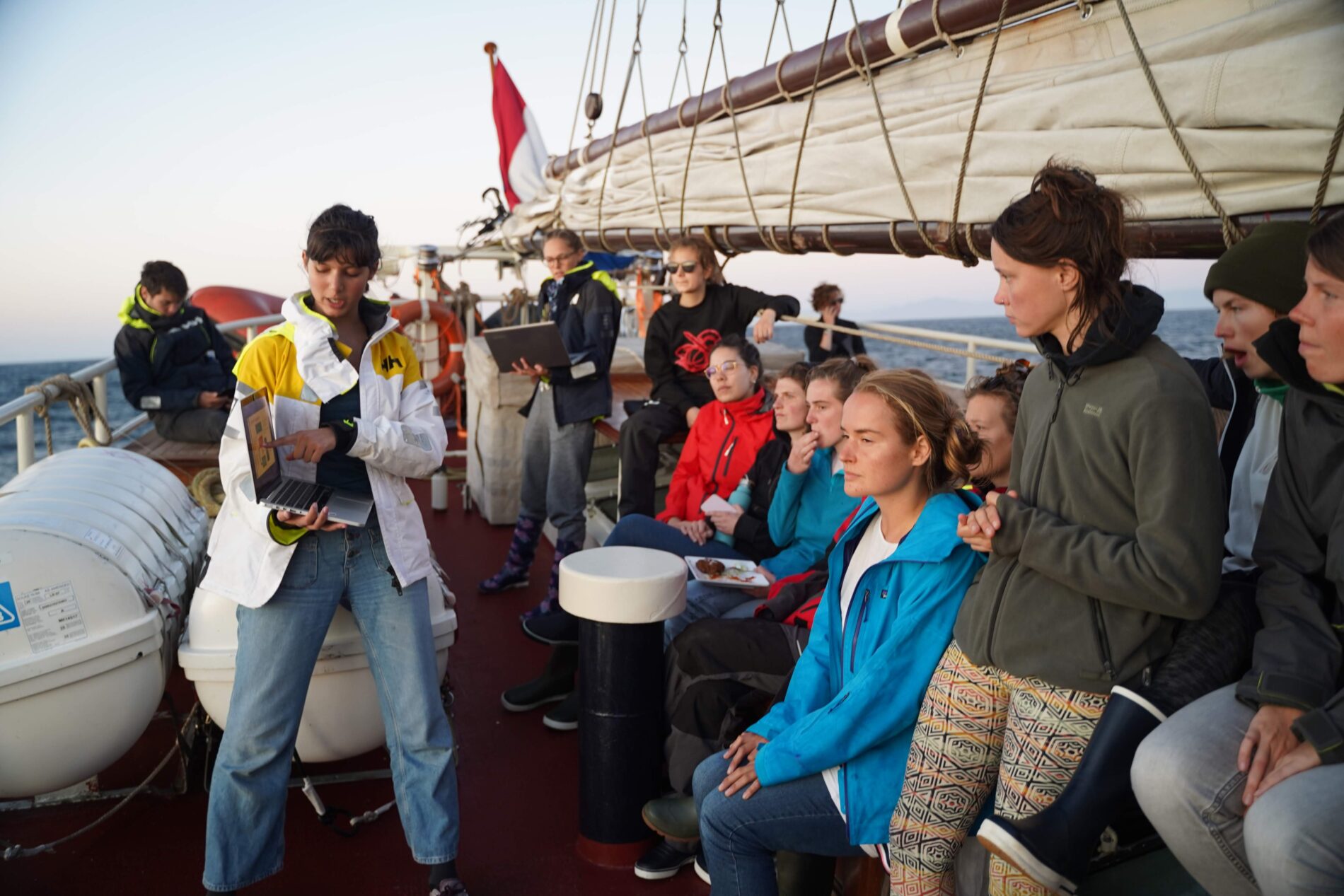 Ines Bakhtaoui aboard the Regina Maris