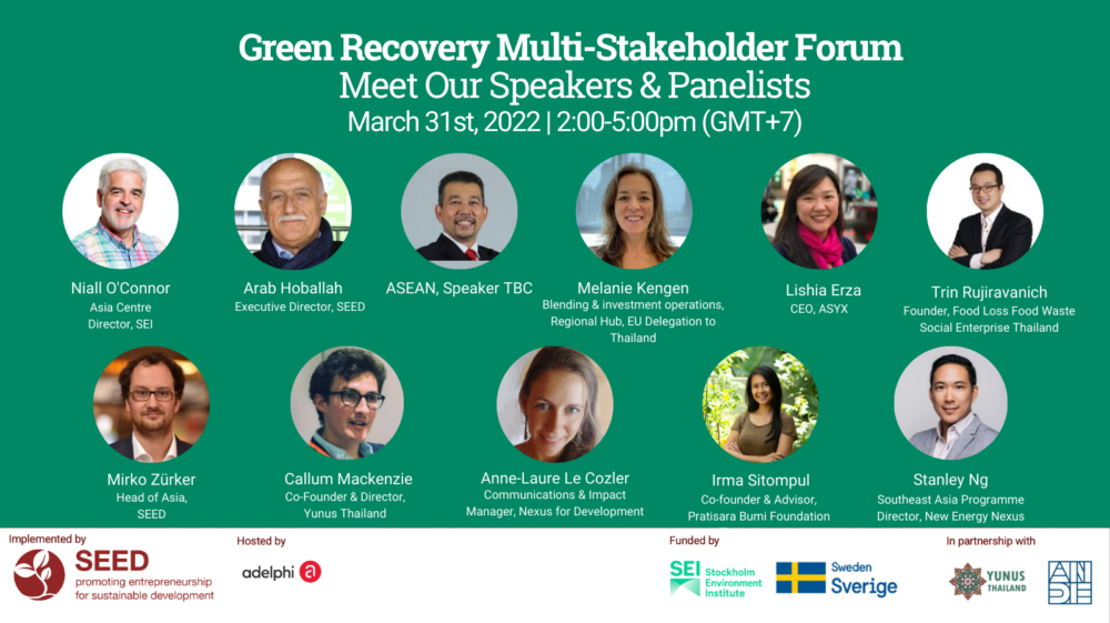 Green Recovery Multi-Stakeholder Forum speakers and panelists