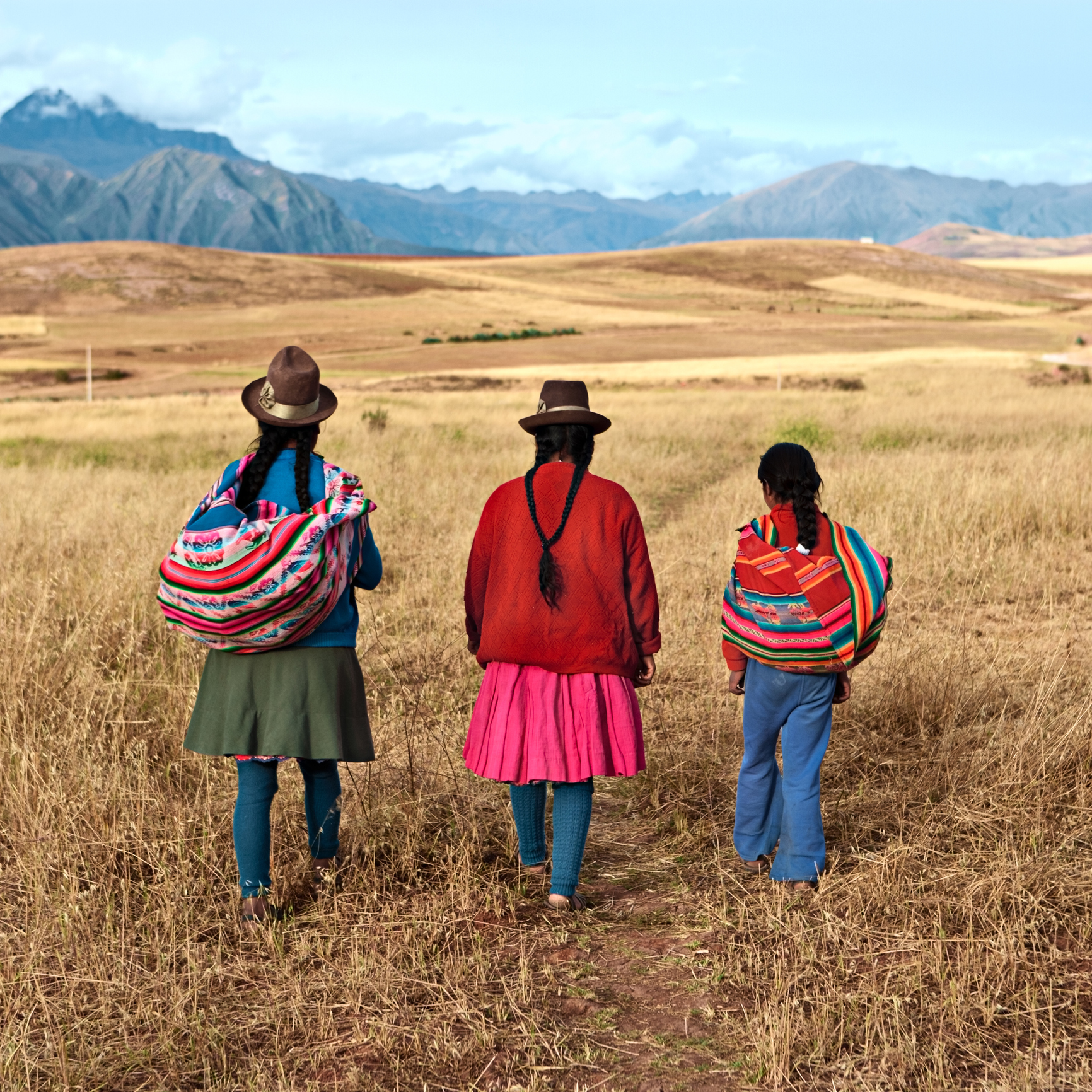Peruvian women in national clothing, Sacred Valley, Peru