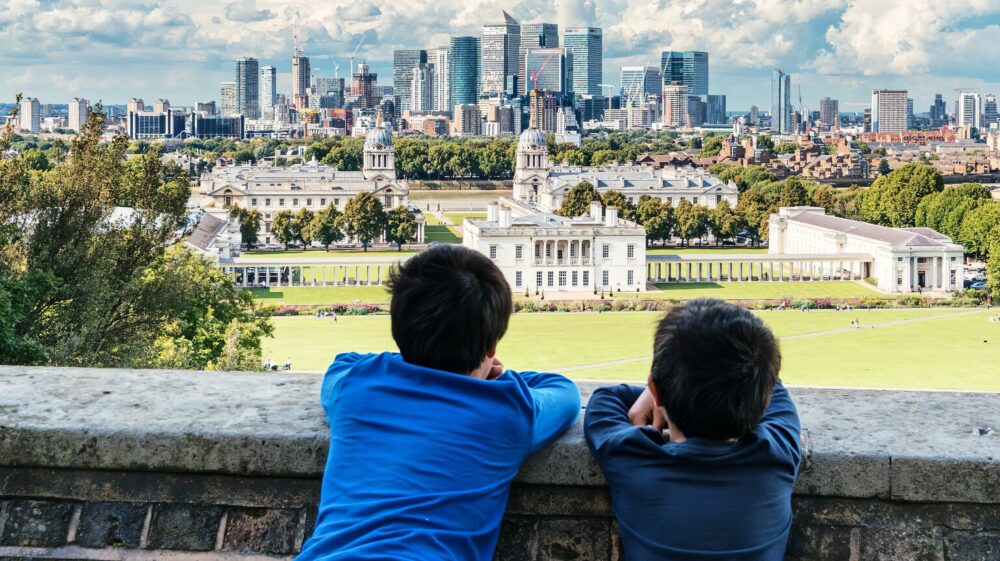 London skyline as viewed from Greenwich, UK