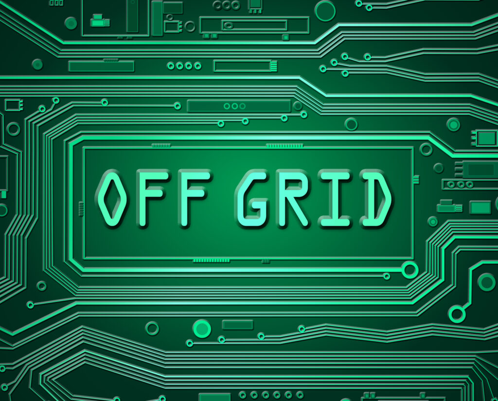 Abstract-style illustration depicting printed circuit board components