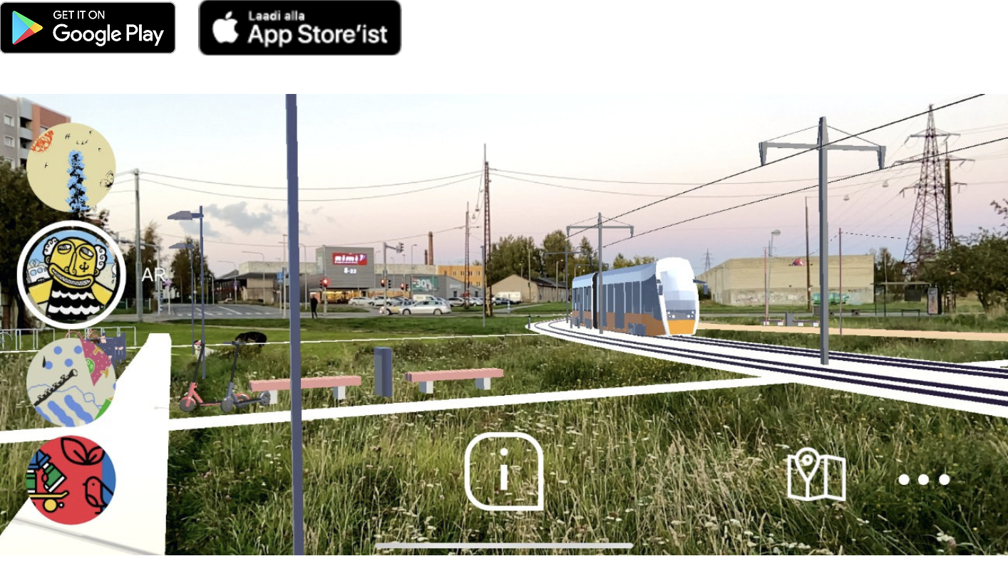 A glimpse of the Avalinn AR visualization application developed in the B.Green project