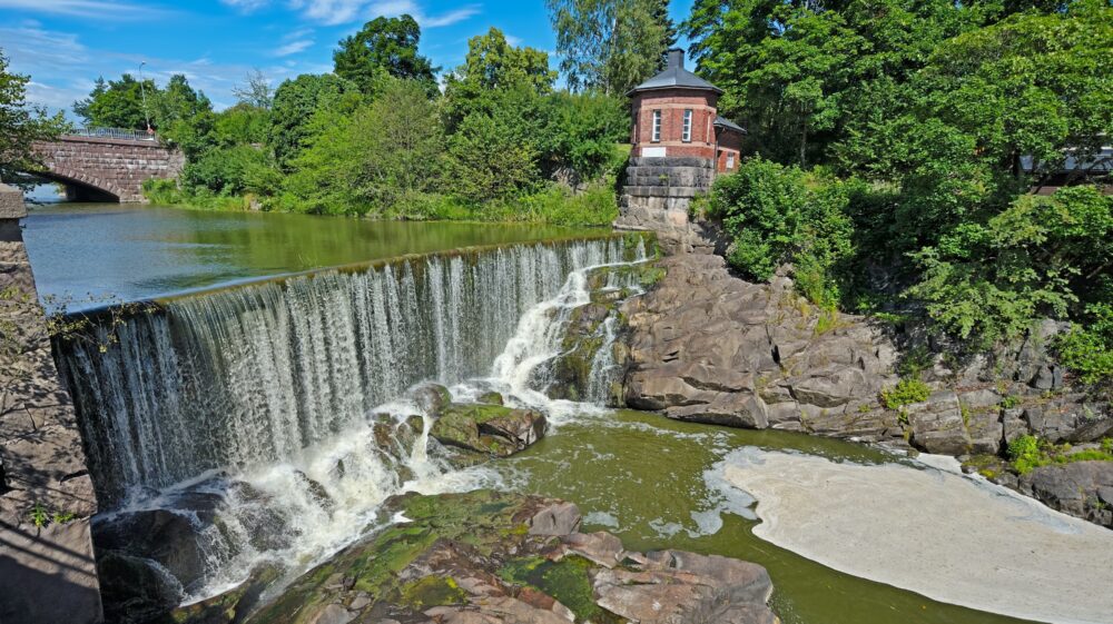 Vanhankaupunginkoski – waterfall on Vantaanjoki River in Old Town Helsinki
