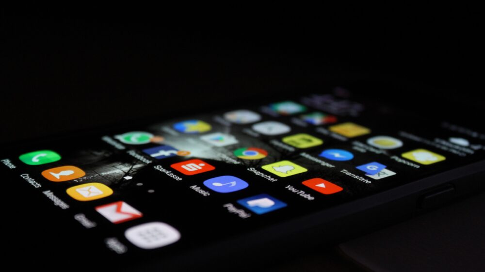 Social media apps on phone
