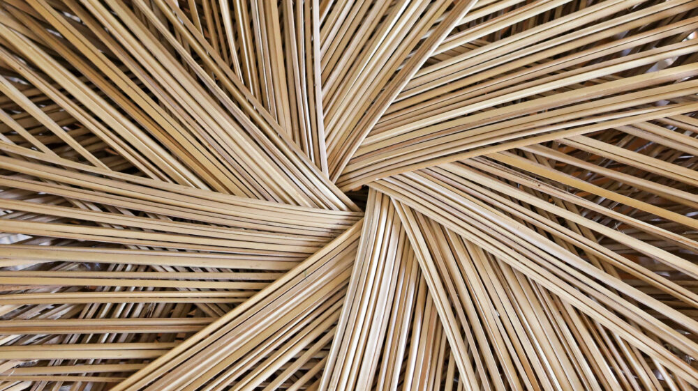 Close-up image of wicker background, Indiana, US