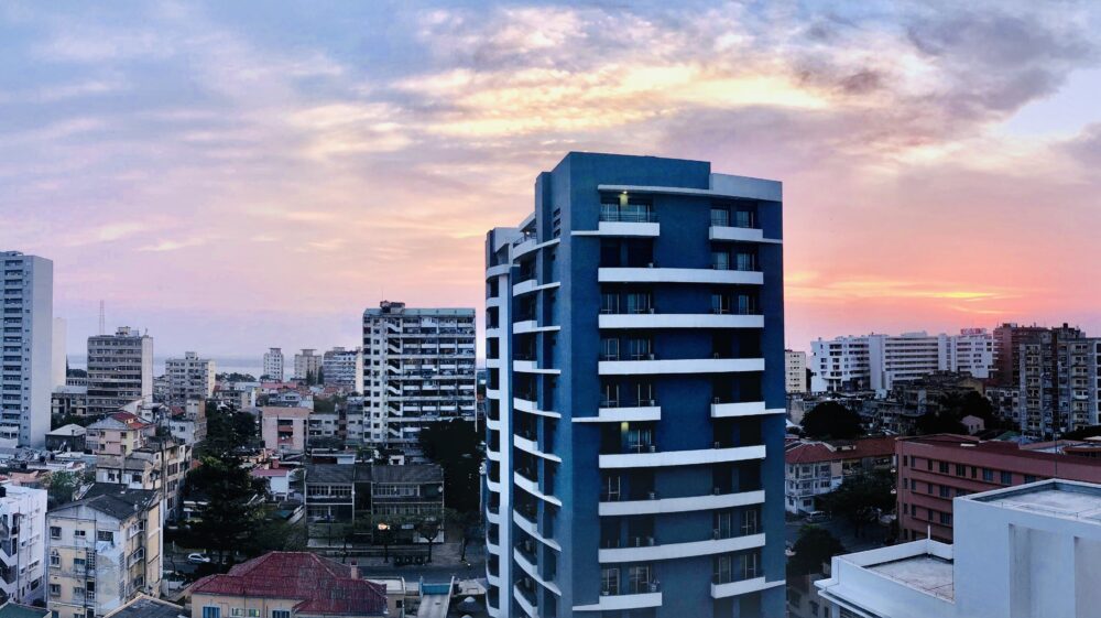 Buildings against sky during sunset, Maputo, Mozambique