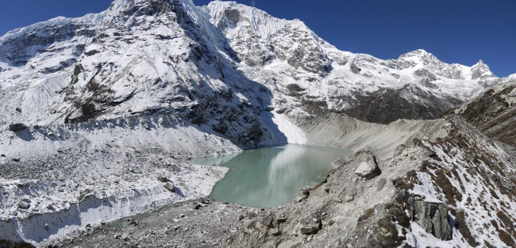 glacial lake in the Himalayas