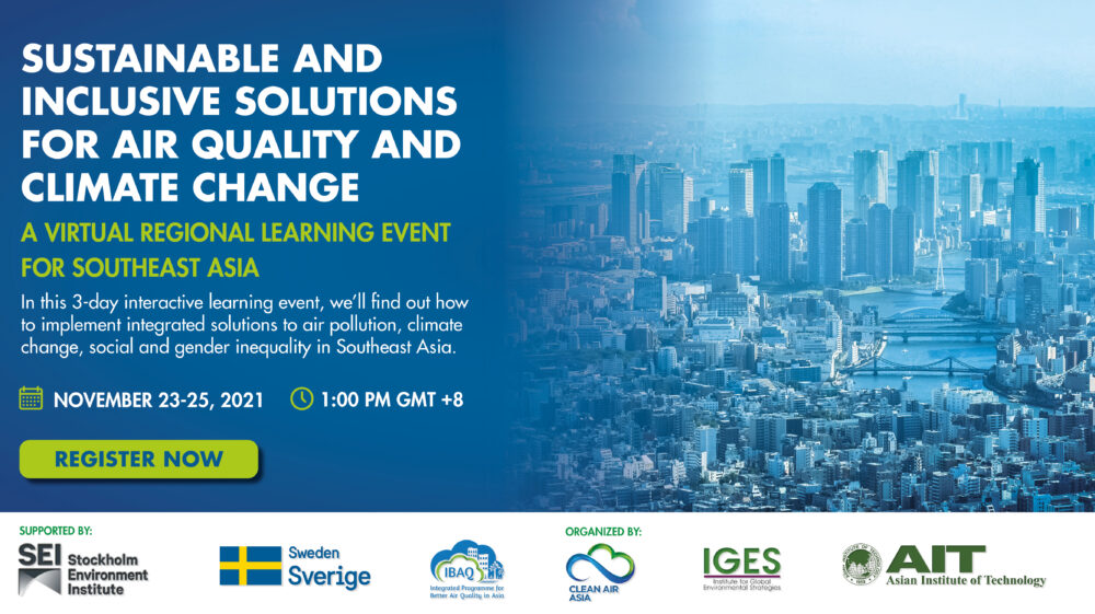 Sustainable and Inclusive Solutions for Air Quality and Climate Change