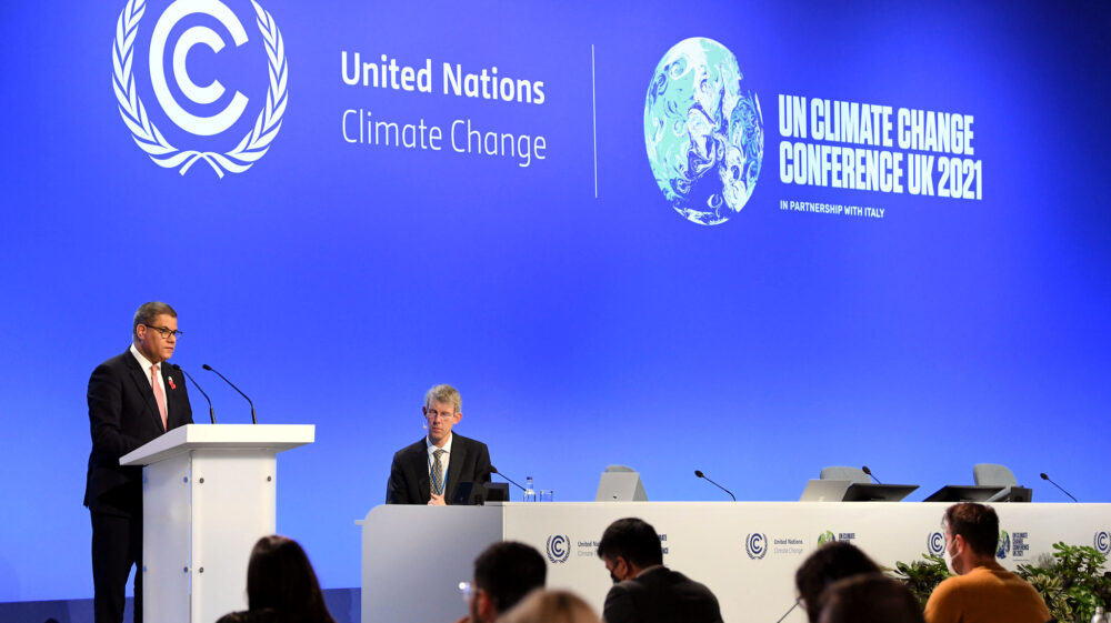 COP26 President Alok Sharma at the Exploring Loss and Damage event at COP26