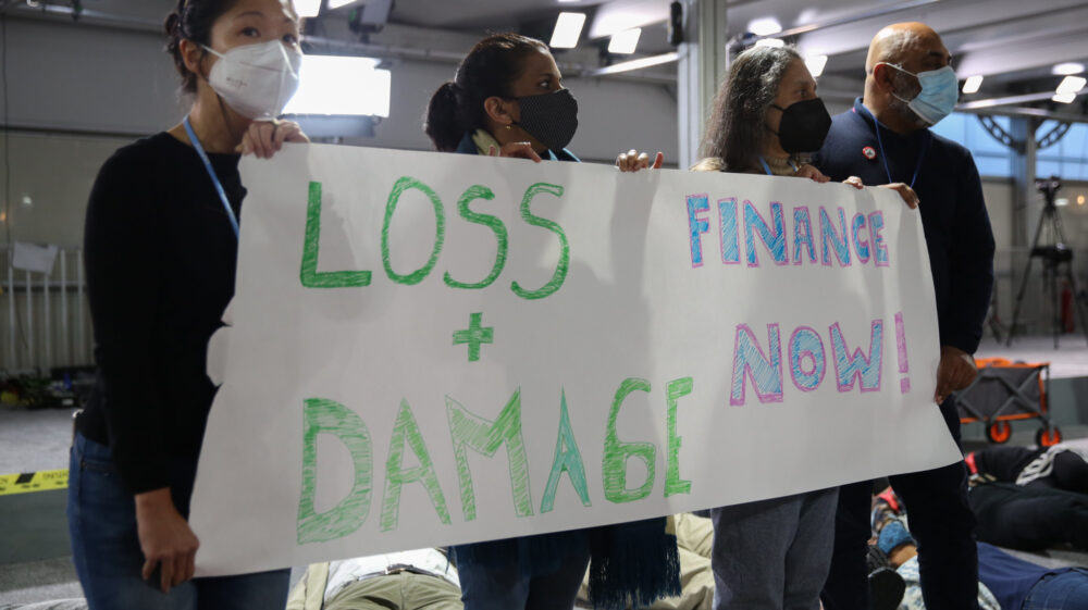 Civil society representatives demand finance for loss and damage at COP26
