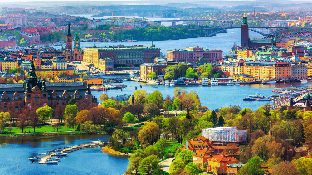 Stockholm view from above in summer. stockholm+50 scientific and youth report, report, sustainable