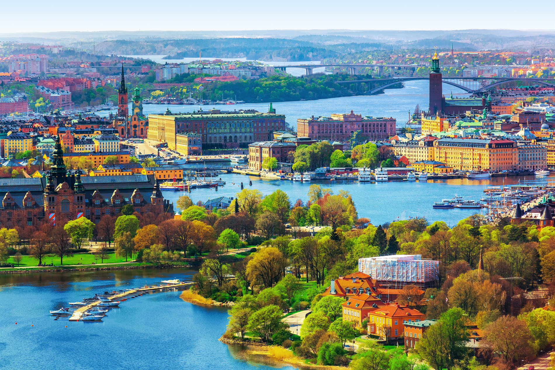 Stockholm view from above in summer. stockholm+50 scientific and youth report, report, sustainable