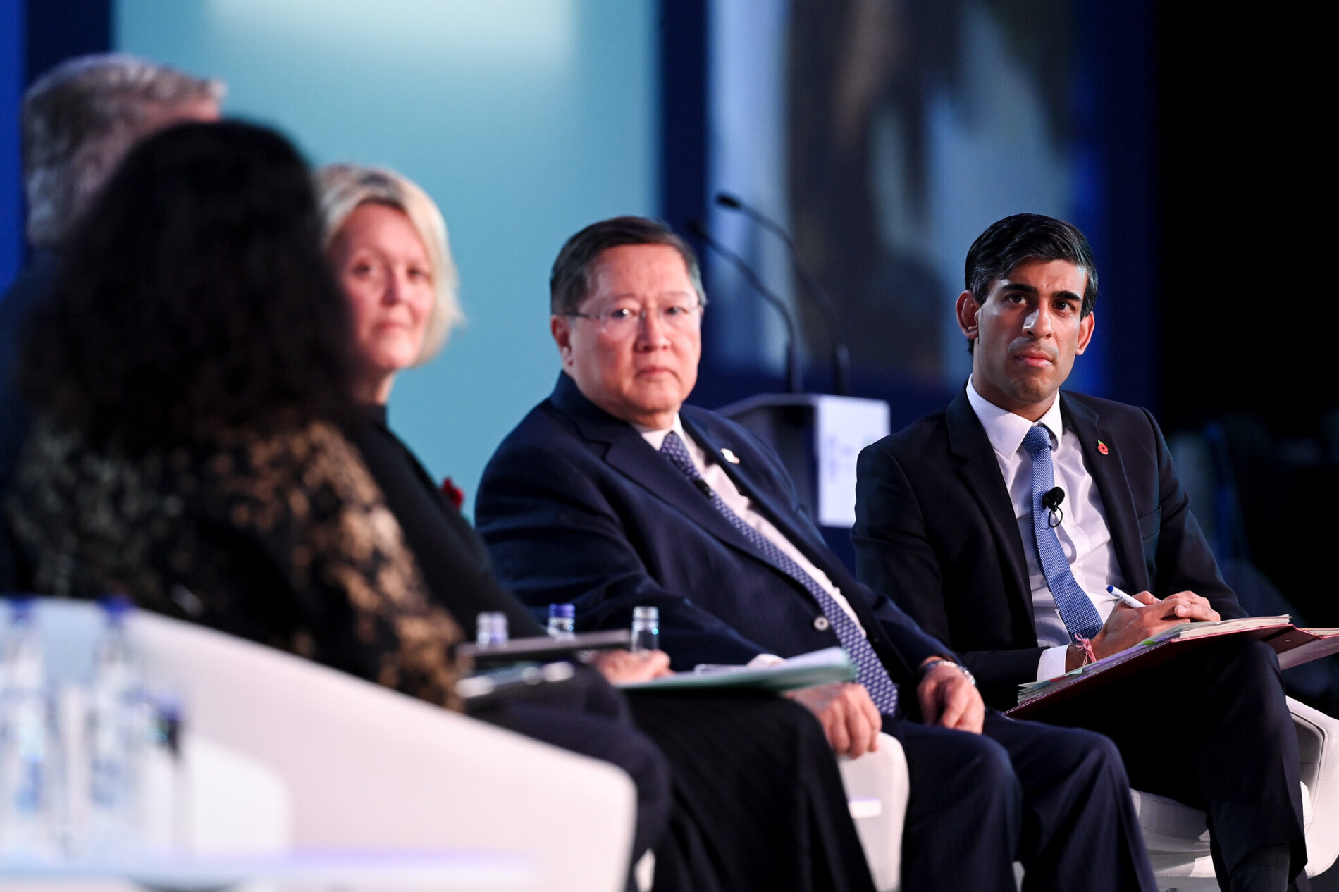 UK Chancellor of the Exchequer Rishi Sunak at the Presidency Event 4th High Level Ministerial Dialogue on Climate Finance at the SEC during COP26, Glasgow, UK, 3 November 2021