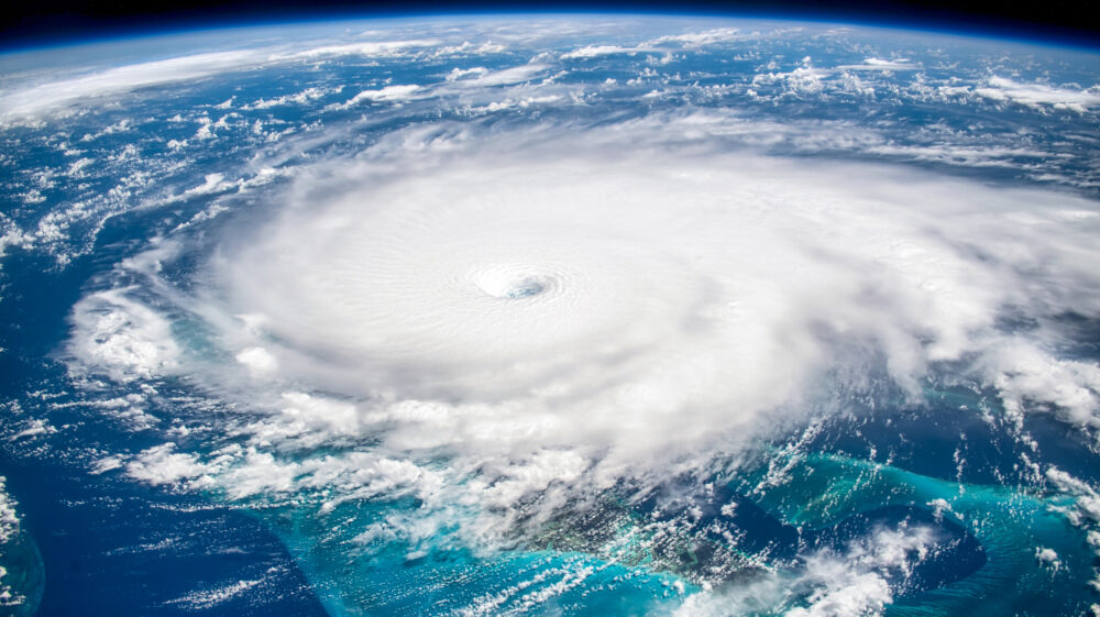 Sattelite view of Hurricane Dorian from space, 2019