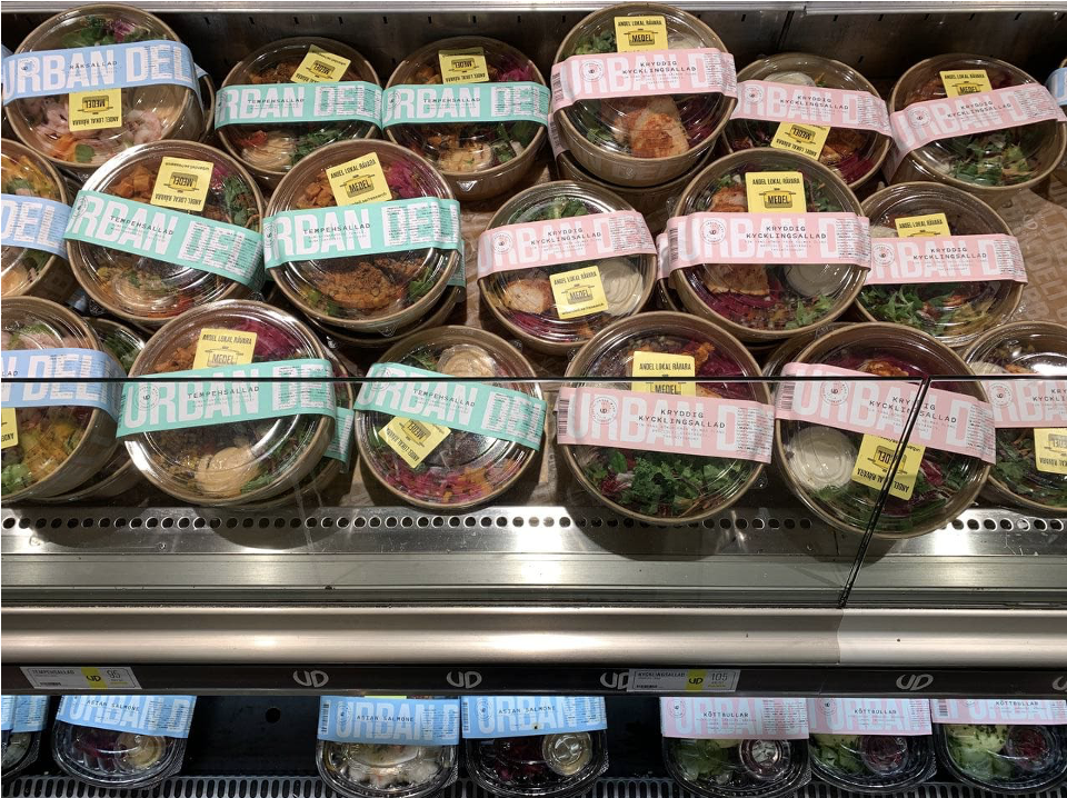 Food packages with climate footprint