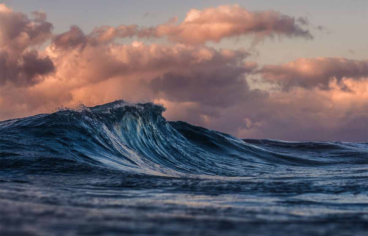 Wave under clouds