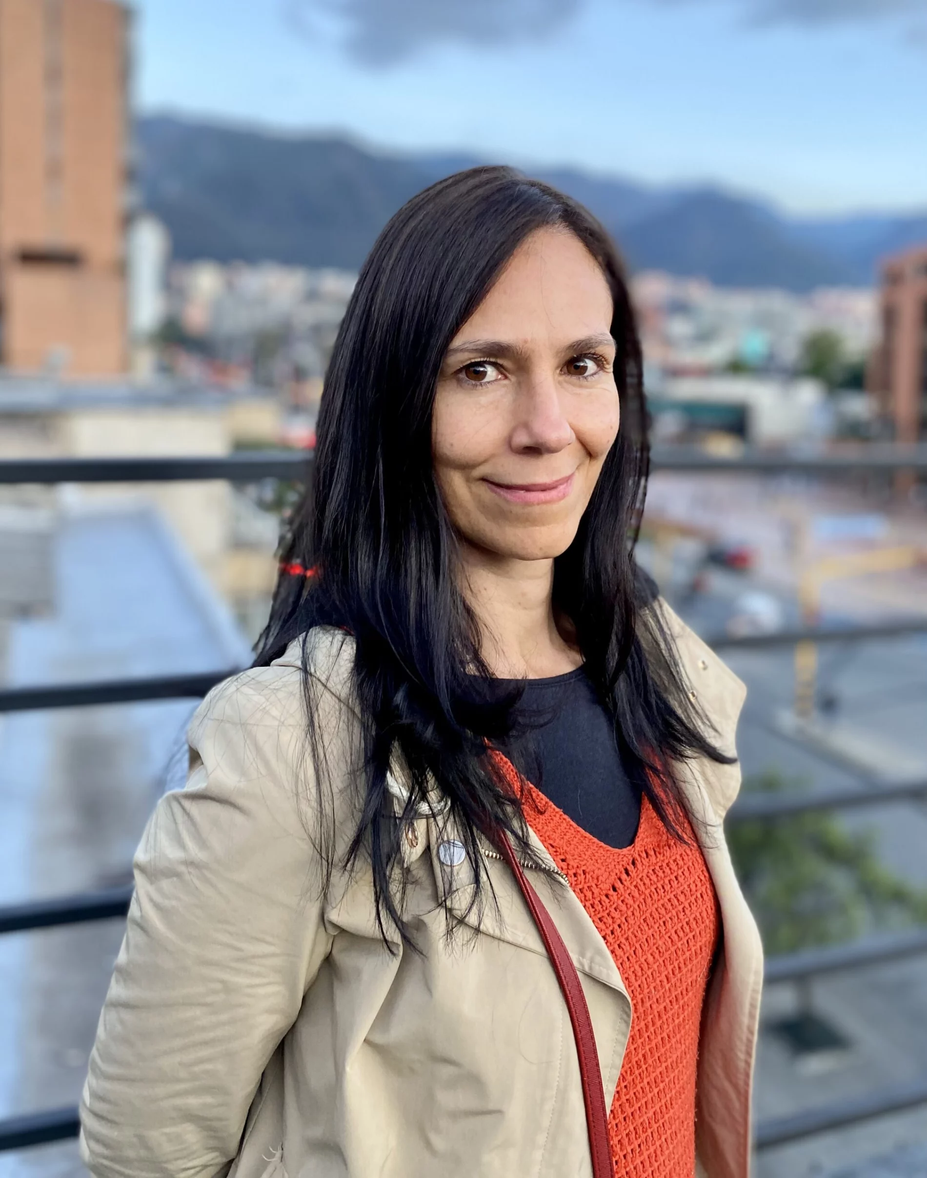 Mónica Trujillo standing on rooftop