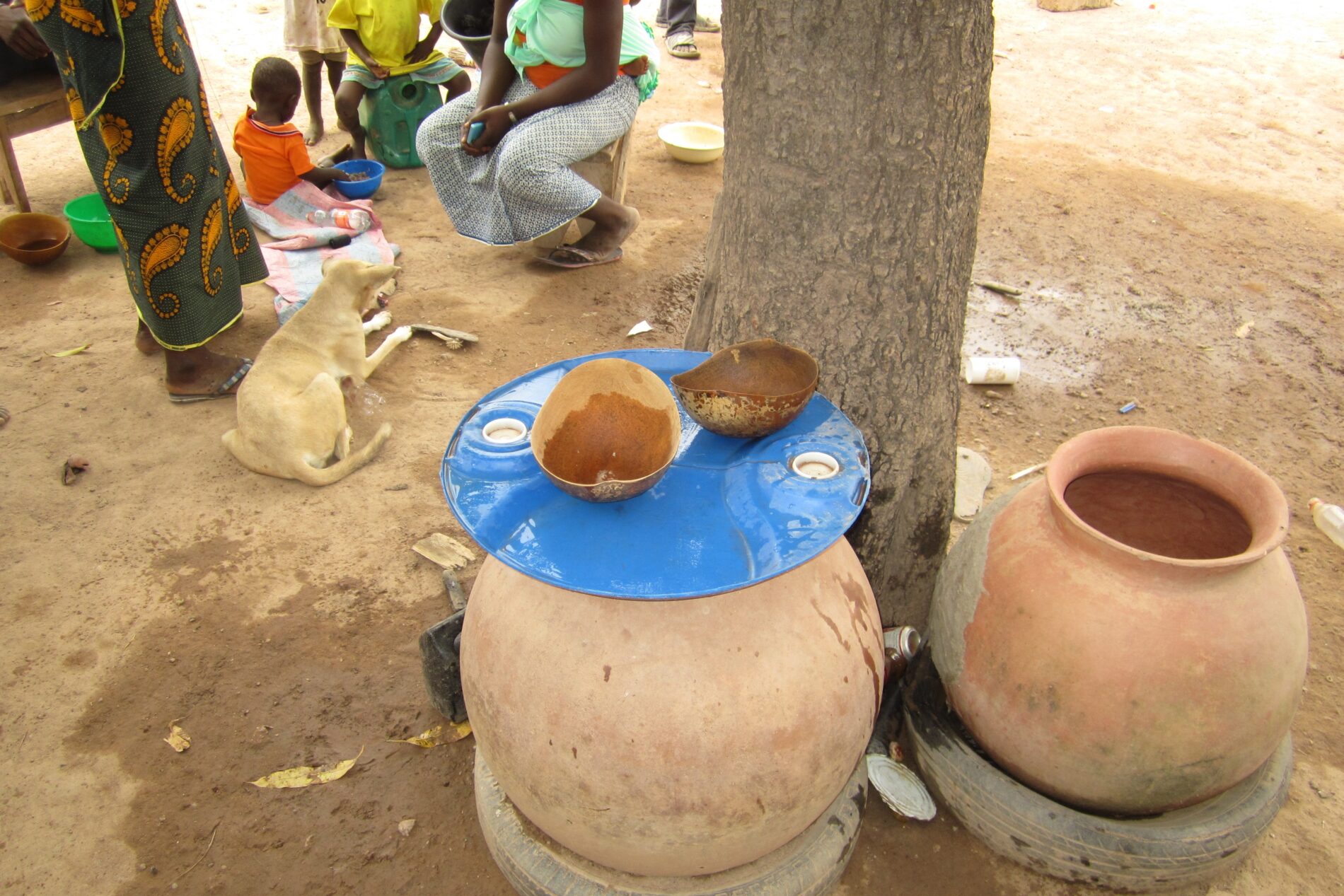 Traditional water storage pot