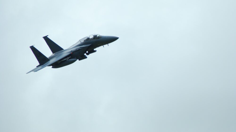 Fighter jet in sky