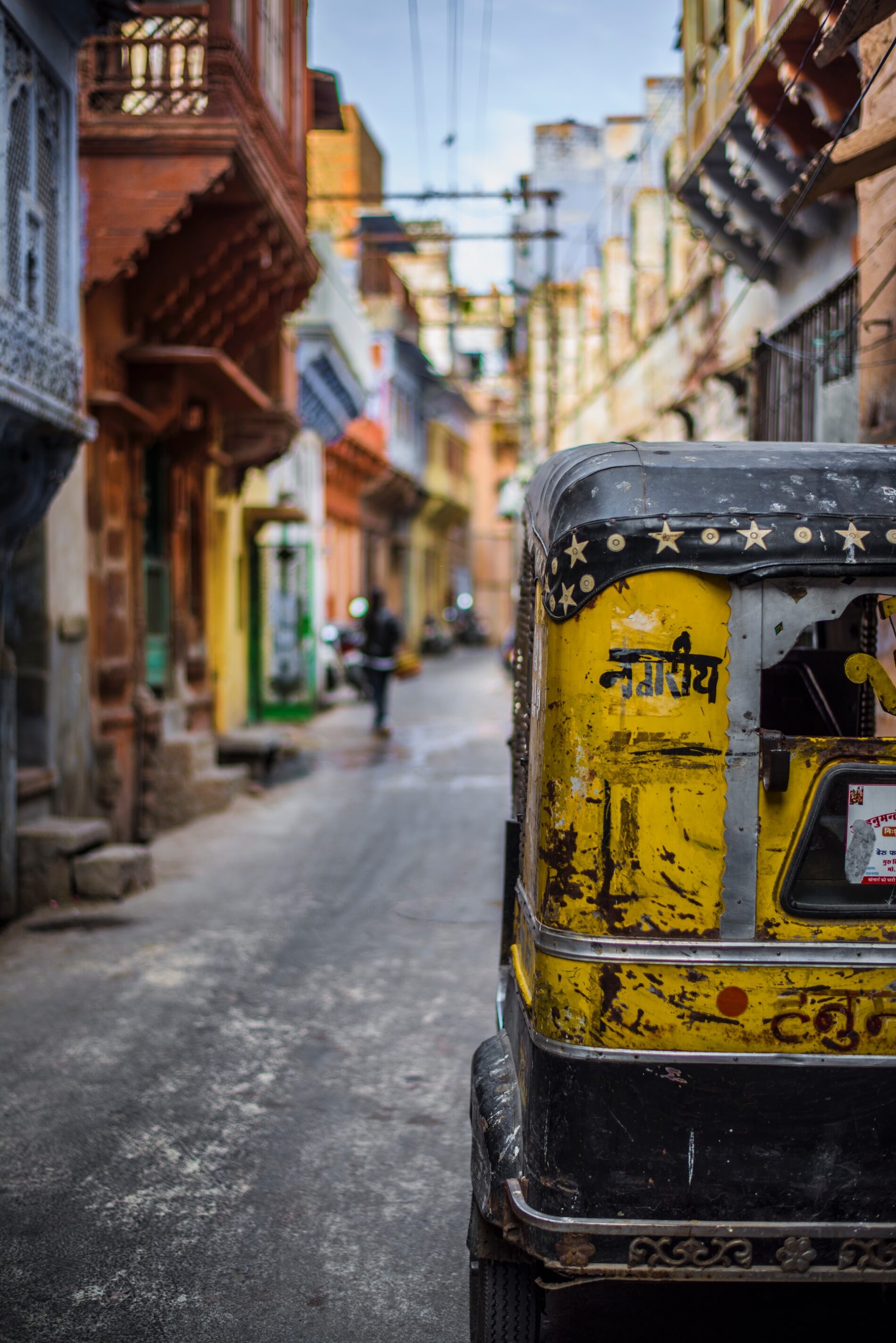 Autorichshaw on street in India