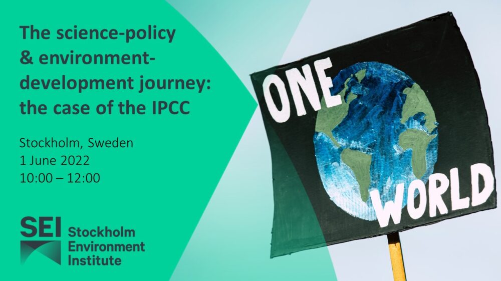 One world banner with Earth and black background