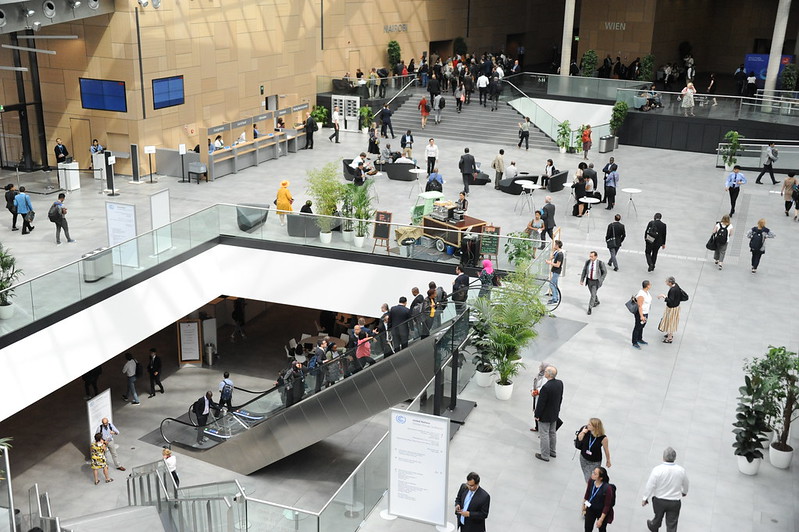 View of the World Conference Center Bonn during the intercessional climate change conference in June 2019