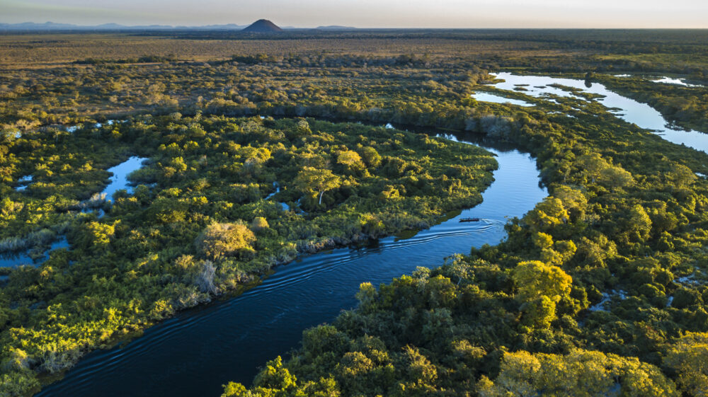 Miranda River photographed in Corumbá, Mato Grosso do Sul. Pantanal Biome, Brazil