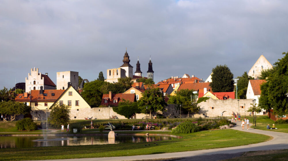Almedalen in Visby, Gotland.
