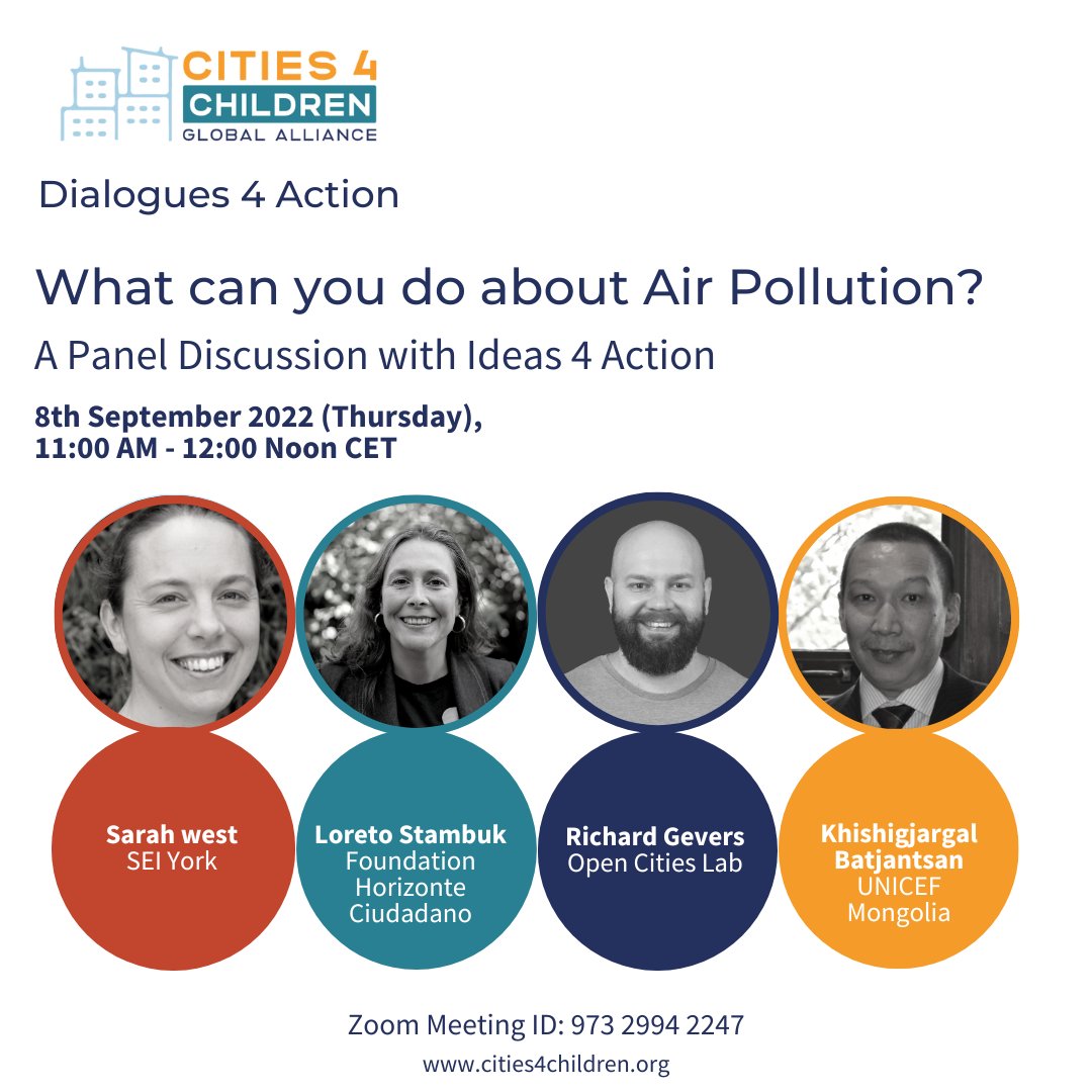 Cities4Children event card with same details as in text plus photos of panellists.