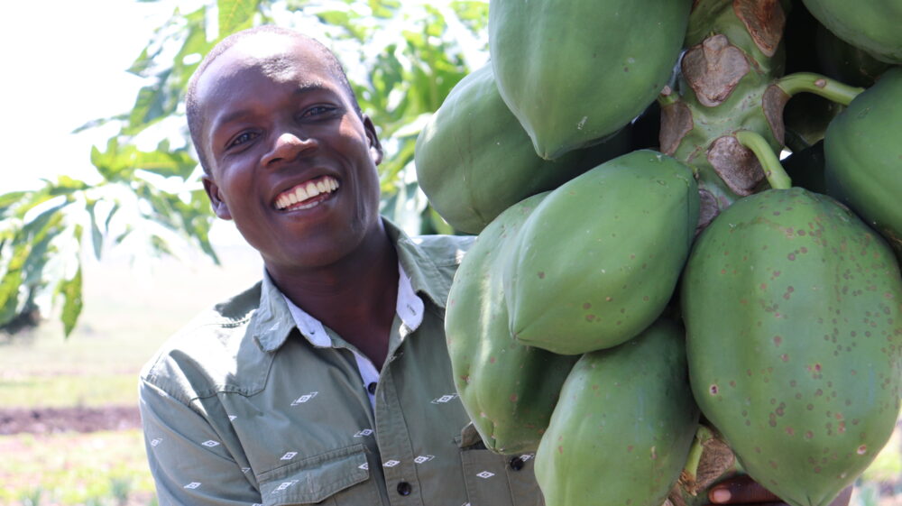Mwita Igayi, a young farmer from the Serengeti-Mara region in Tanzania