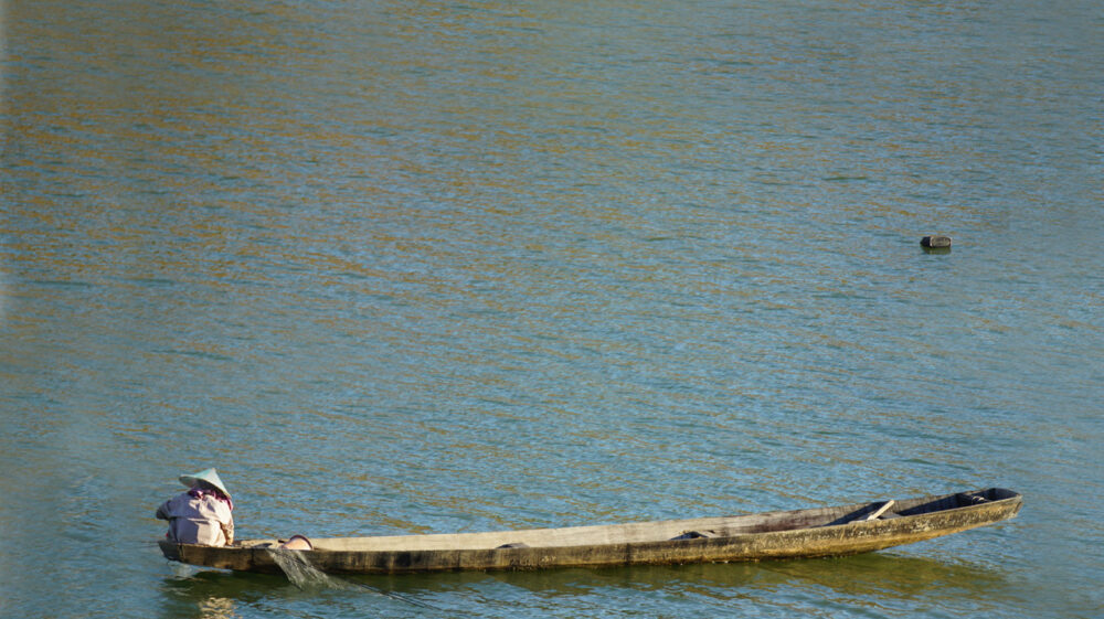 Songkhram River, person in boat