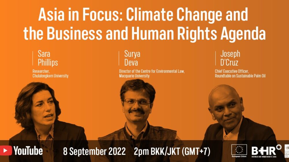Asia in Focus: Climate Change and the Business and Human Rights Agenda