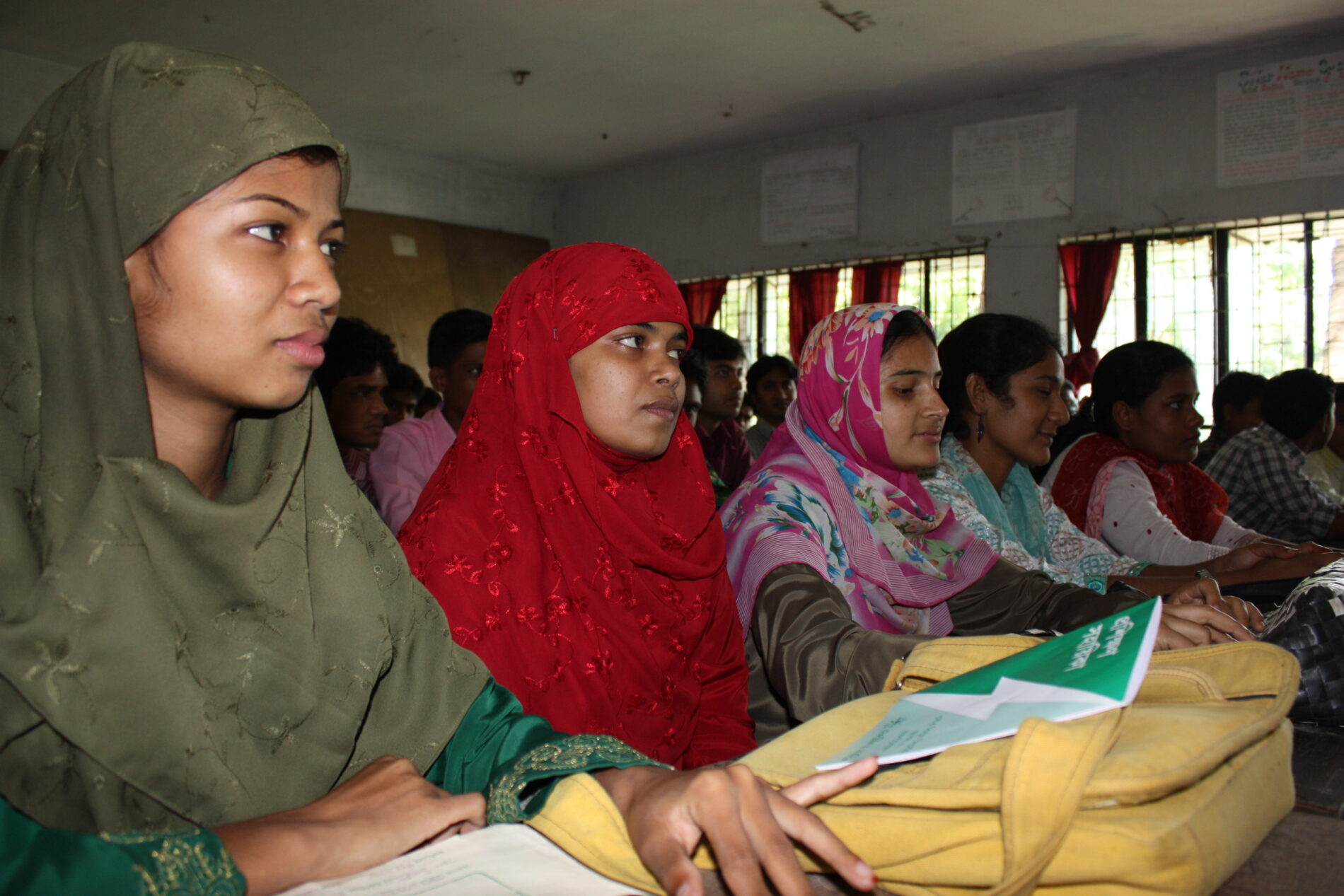 Young women in solar home system servicing course, Bogra, Bangladesh