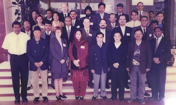 Participants in a Malé Declaration inter-governmental meeting organized in Kathmandu, Nepal, in 2000.