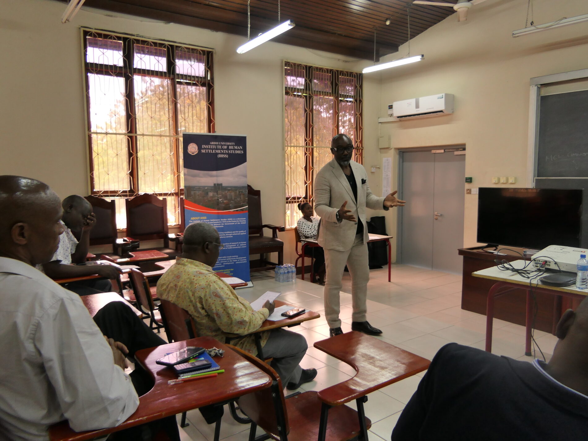 Nelson Ekane in Tanzania. Photo: Ardhi University.