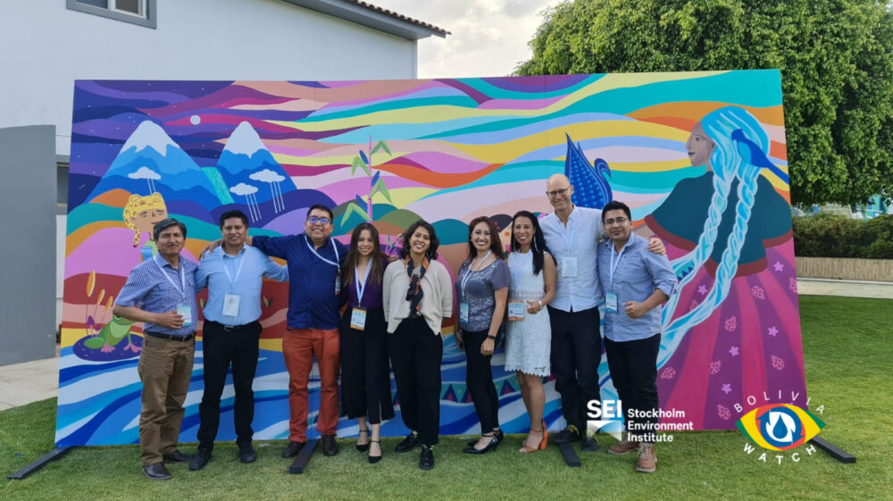 BoliviaWATCH project team at LatinoSan conference in Bolivia.
