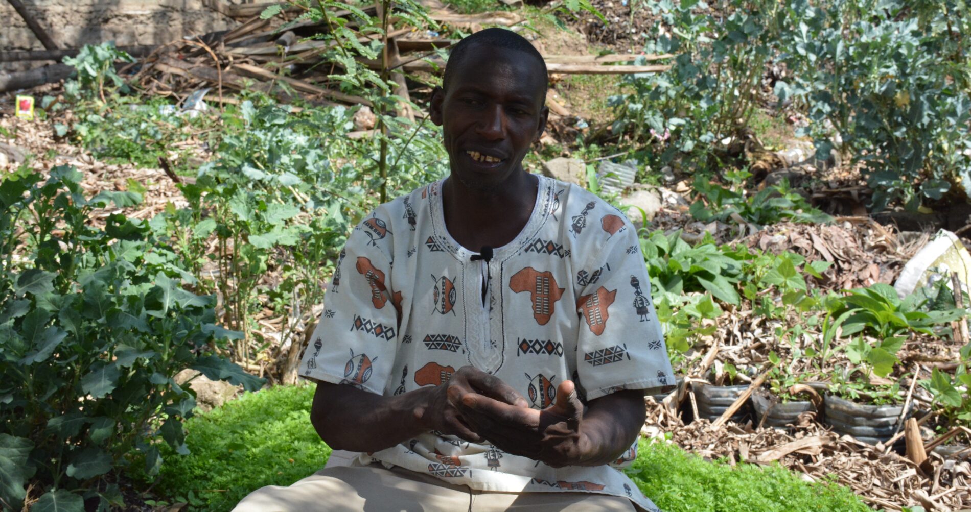 James Kagwe at his permaculture farm