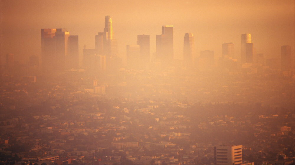 Smog over city