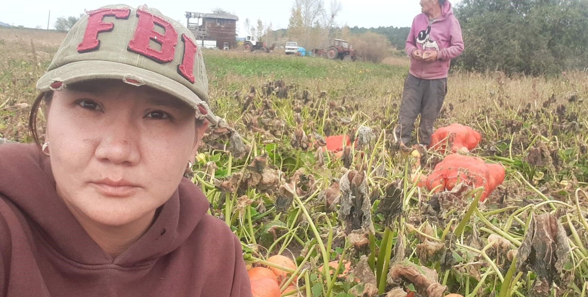 Sonintsetseg on her farm.