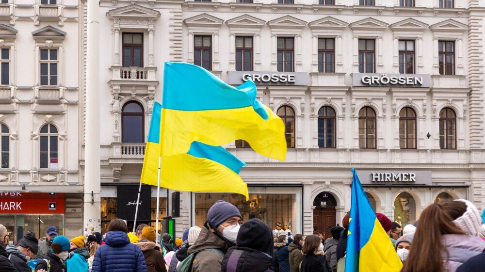 Demonstarions in Vuanna Austria. War in Ukraine