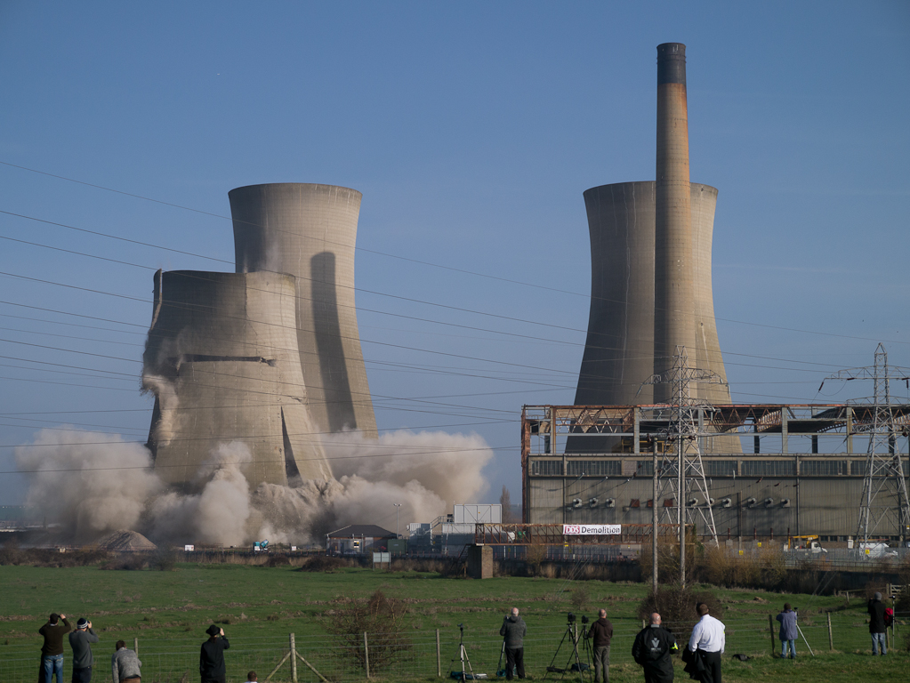 Demolition of Richborough Power Station, UK